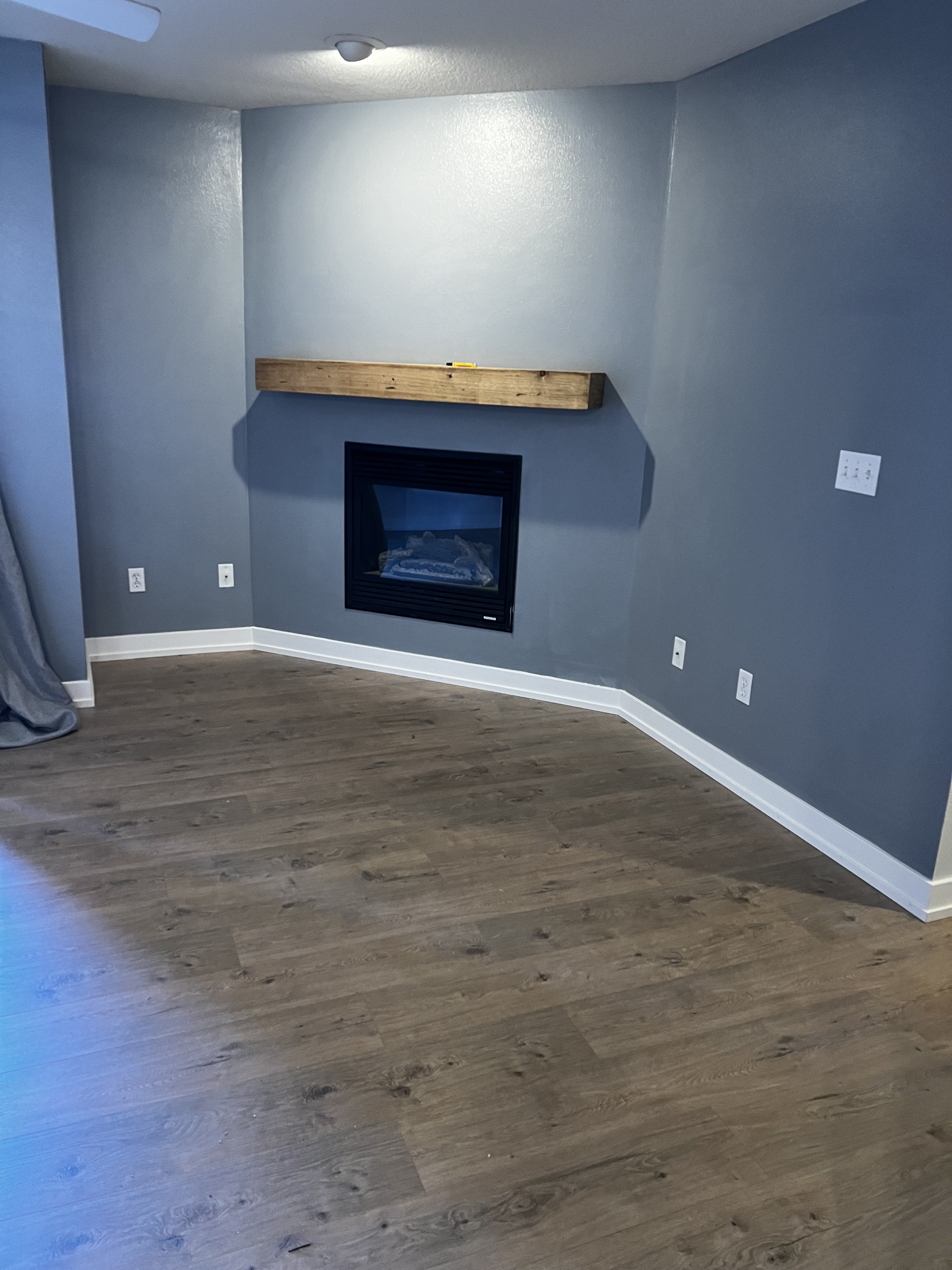 Living room with fireplace